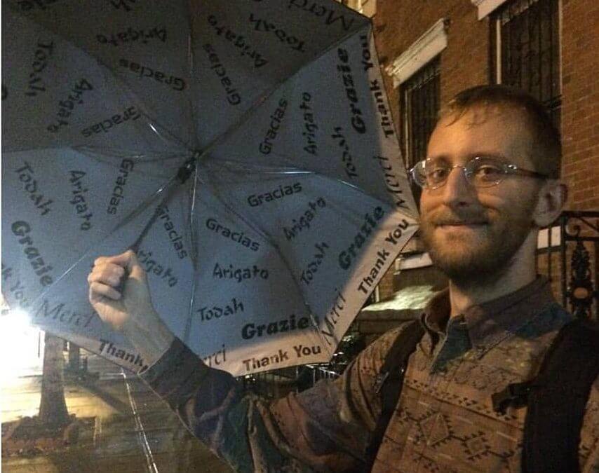 Me with umbrella